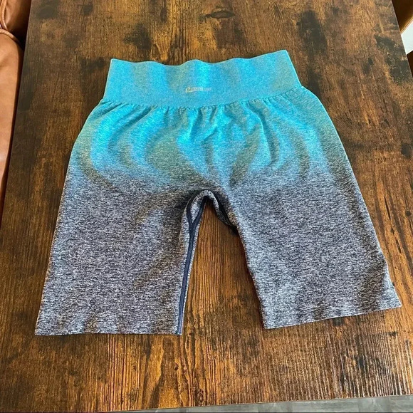 Running Girl ombre blue biker shorts - Picture 5 of 16
